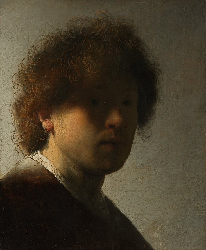  伦勃朗·梵·莱茵 Rembrandt van Rijn——伦勃朗·梵·莱茵年轻时的自画像2